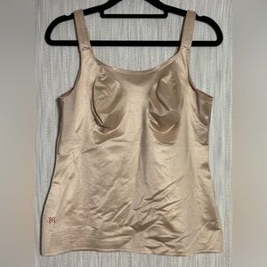 Ruby Ribbon Beige Tank Top